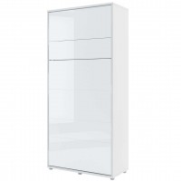 Sienas gulta 90 BED CONCEPT BC-03, balts glancēts